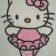 Hello kitty ballerina design embroidered