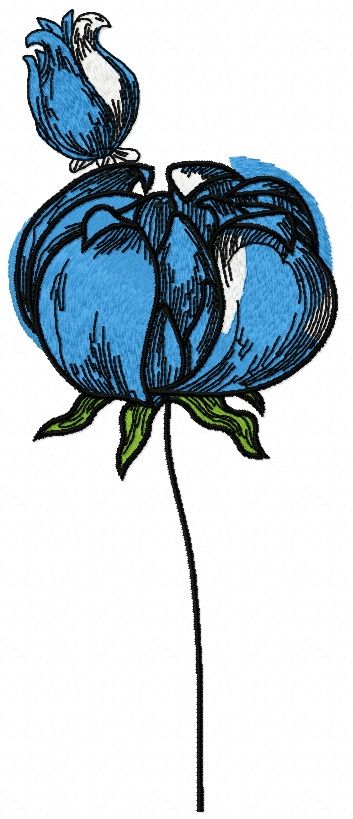 Blue meadow 8 machine embroidery design