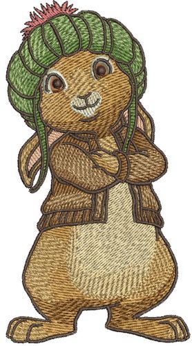 Stylish bunny machine embroidery design      