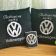 Volkswagen logo embroidered on pillowcase and cover