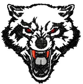 Wolf free embroidery design 2