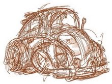 Sketch of beetle car