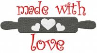 Made with love free embroidery design
