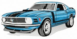 Mustang car 4 embroidery design