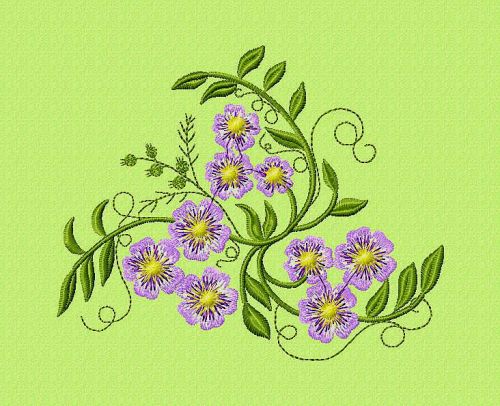 Dont forget flowers machine embroidery design