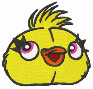 Ducky head embroidery design