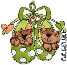 Two cute teddies embroidery design