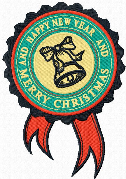 Merry Christmas machine embroidery design