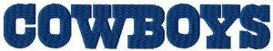 Dallas Cowboys wordmark logo embroidery design