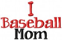 I baseball mom free embroidery design