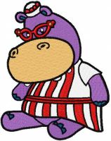 Hallie Hippo 9 embroidery design