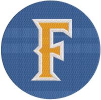 Cal State Fullerton Titans round logo embroidery design