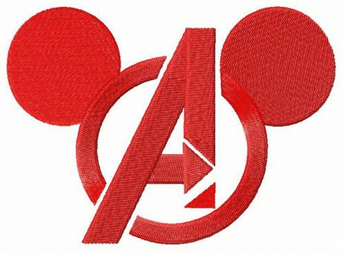 Avengers Mickey logo machine embroidery design