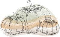 Pumpkins autumn colors embroidery design