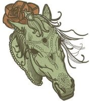 Coquette horse 4 embroidery design
