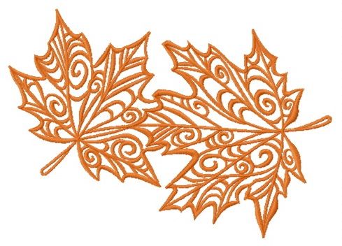 Maple leaves 4 machine embroidery design