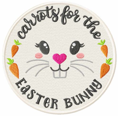 Carrots for the Easter bunny embroidery design