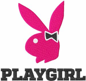 Playgirl full logo embroidery design