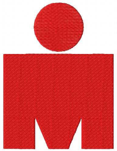 Ironman logo embroidery design
