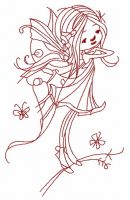 Young fairy 5 embroidery design