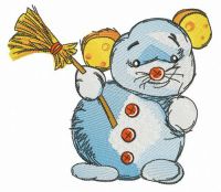 Snowmouse embroidery design