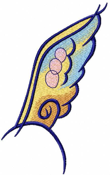Big wing free embroidery design
