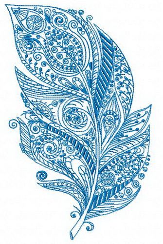 Feather 4 machine embroidery design