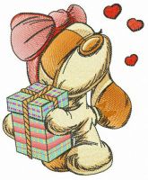 Cocker Spaniel girl embroidery design