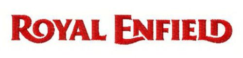 Royal Enfield wordmark logo machine embroidery design