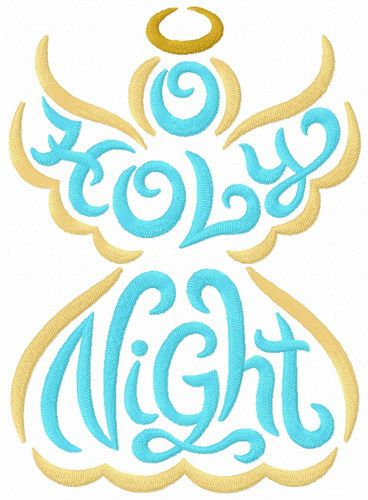 Holly Night machine embroidery design 
