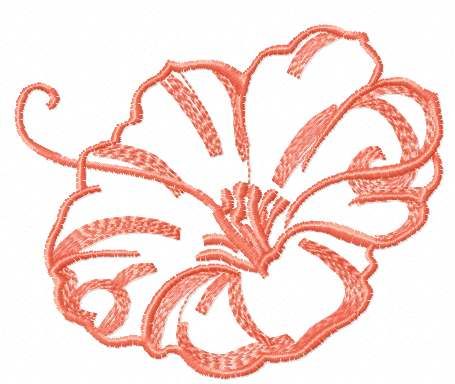 Pink sketch flower free embroidery design 2