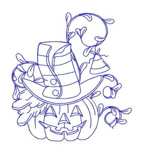 Halloween pumpkin 5 embroidery design