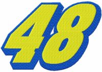 Jimmie Johnson 48 original logo embroidery design