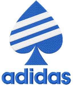 Adidas spade logo embroidery design