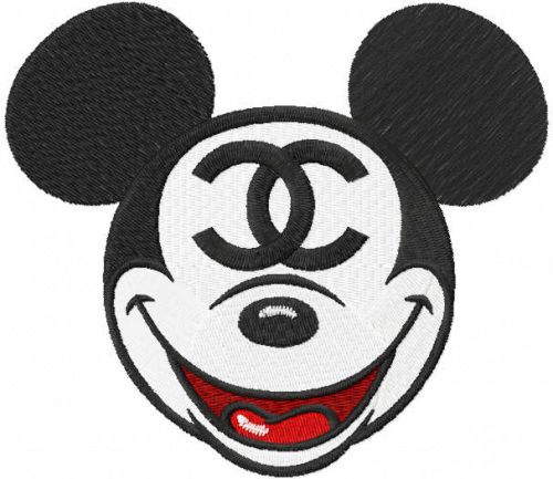 Chanel Mickey mouse embroidery design