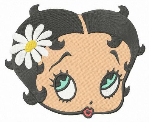 Betty with chamomile machine embroidery design