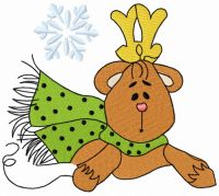 Deer toy embroidery design