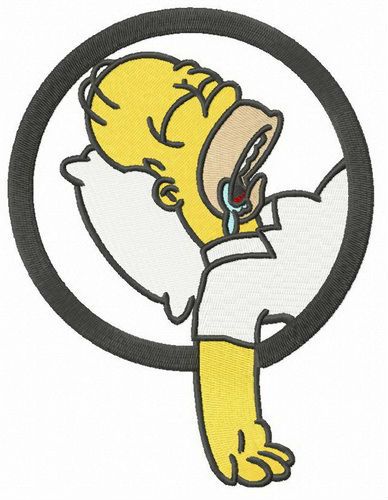Sweet dreams Homer machine embroidery design