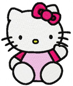 Hello Kitty Hello embroidery design