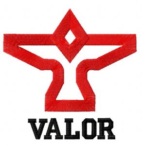 Team Valor logo embroidery design