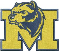 Michigan Wolverines full logo embroidery design