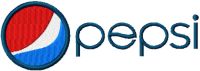 Pepsi-Cola logo embroidery design