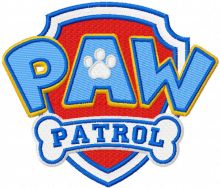 Paw Patrol logo embroidery design