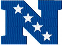 National Football Conference logo embroidery design