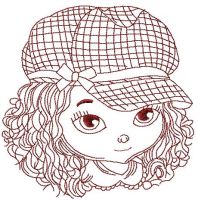 Stylish girl 2 embroidery design