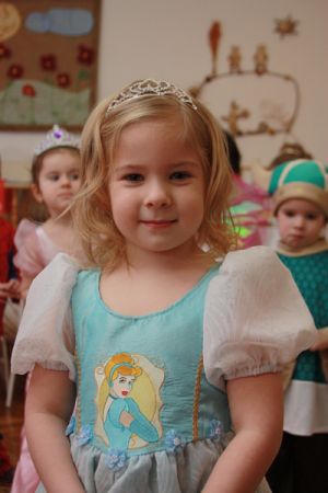 Embroidered dress with princess design