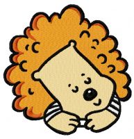 Baby lion sailing 3 embroidery design