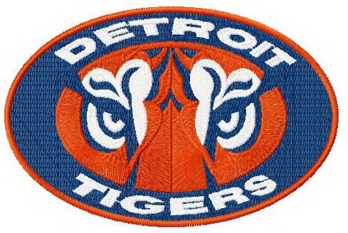 Detroit tigers alternative logo machine embroidery design