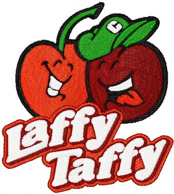 laff taffy apple embroidery design