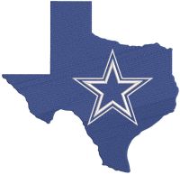 Dallas Cowboys state background logo embroidery design embroidery design